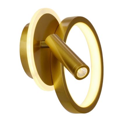 LED επιτοίχιο φωτιστικό σποτ MONET LED/15W/230V χρυσό