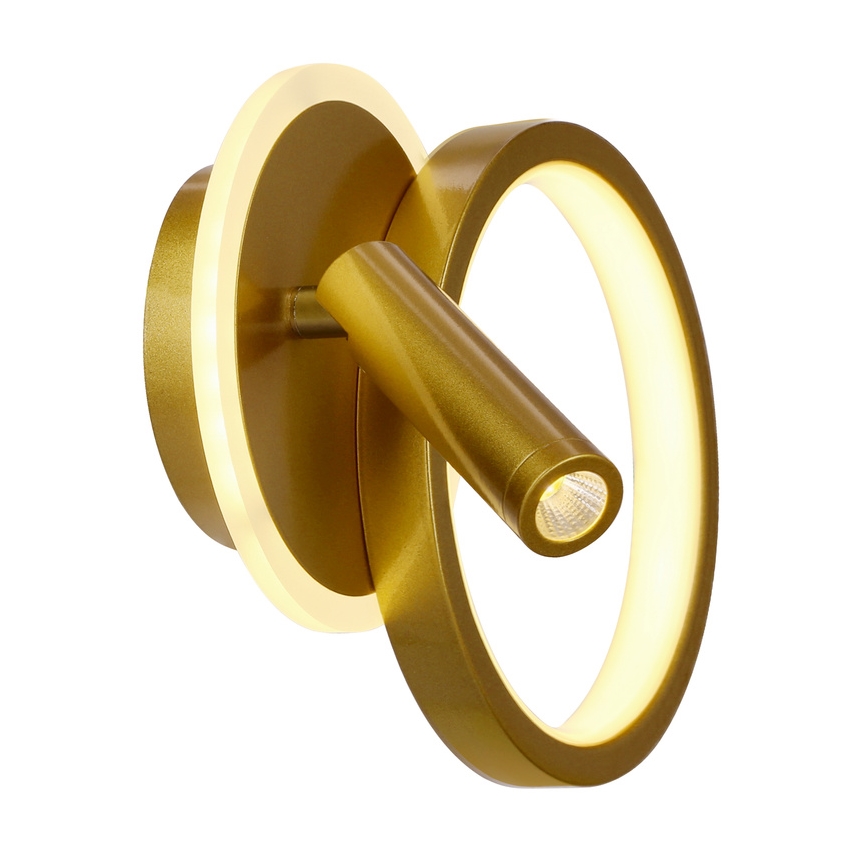 LED επιτοίχιο φωτιστικό σποτ MONET LED/15W/230V χρυσό