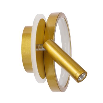 LED επιτοίχιο φωτιστικό σποτ MONET LED/15W/230V χρυσό