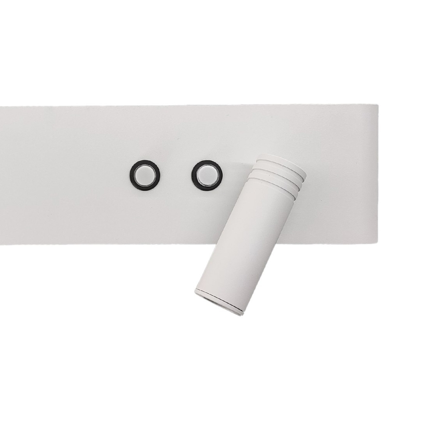 LED Επιτοίχιο φωτιστικό σποτ RESORT LED/10W/230V + LED/3W λευκό δεξιό