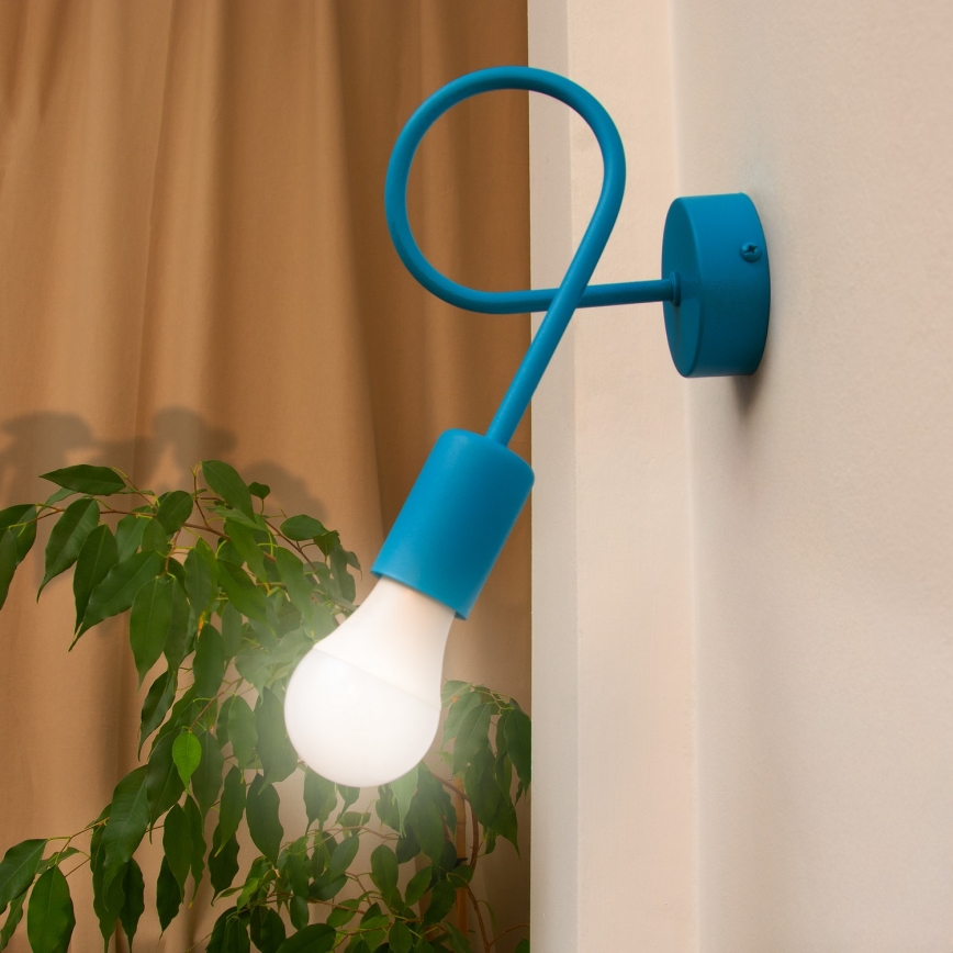 LED επιτοίχιο φωτιστικό OXFORD 1xE27/15W/230V μπλε