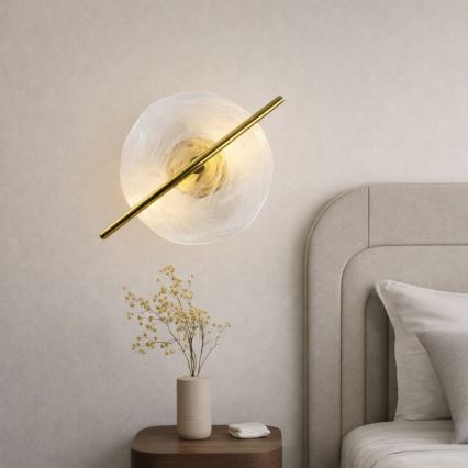 LED Επιτοίχιο φωτιστικό RELAX LED/5W/230V χρυσό/λευκό