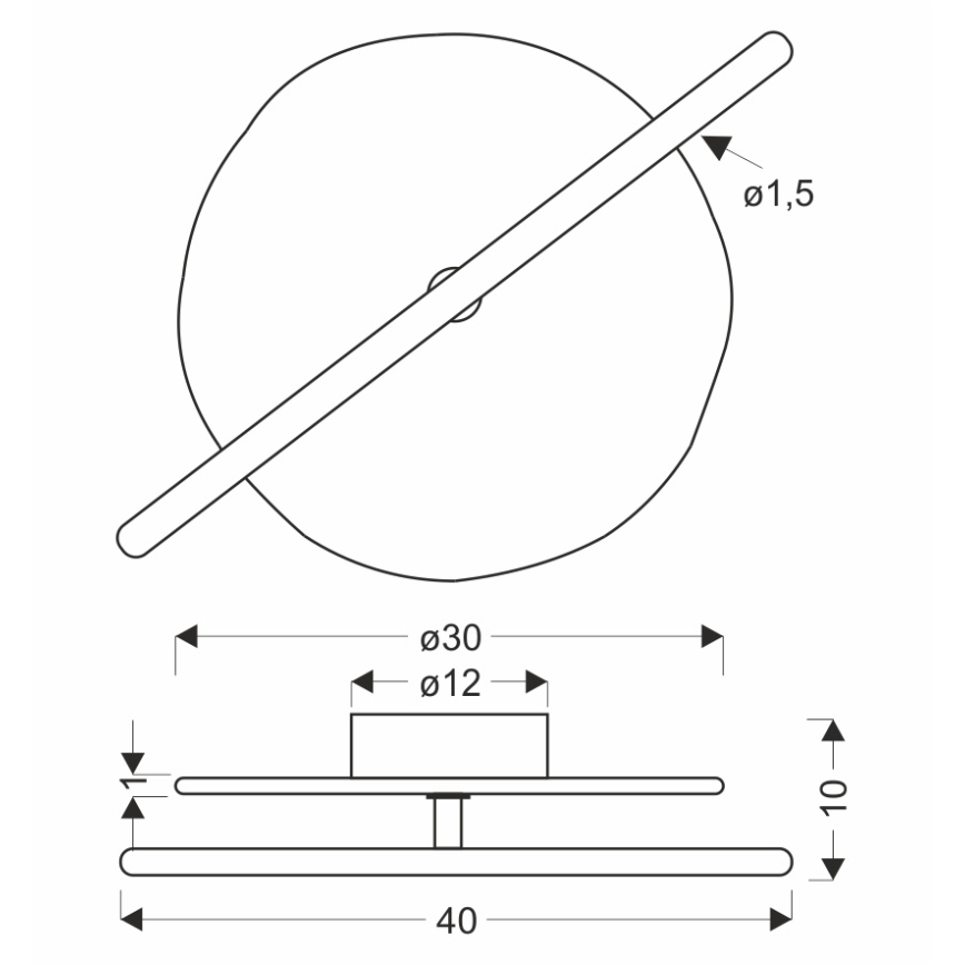 LED Επιτοίχιο φωτιστικό RELAX LED/5W/230V χρυσό/λευκό