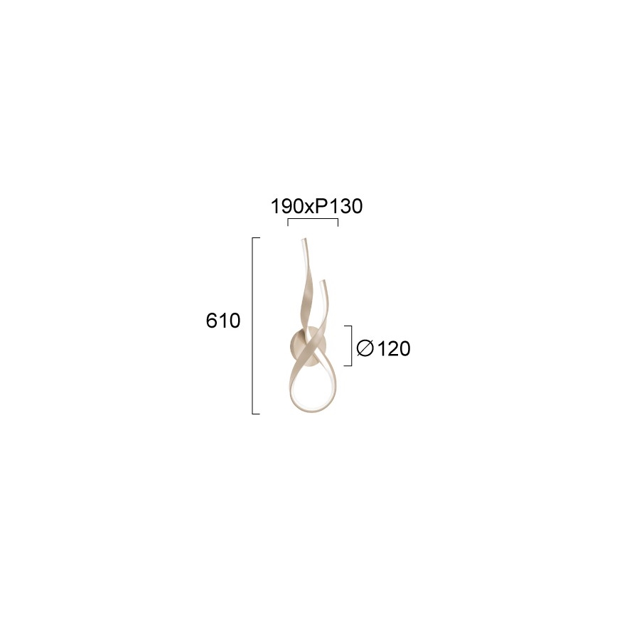 LED Επιτοίχιο φωτιστικό RIBBON LED/21W/230V μπεζ