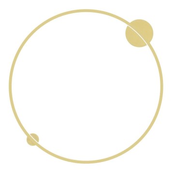 LED Επιτοίχιο φωτιστικό SATURNO LED/46W/230V διάμ. 80 εκ. IP44 χρυσό