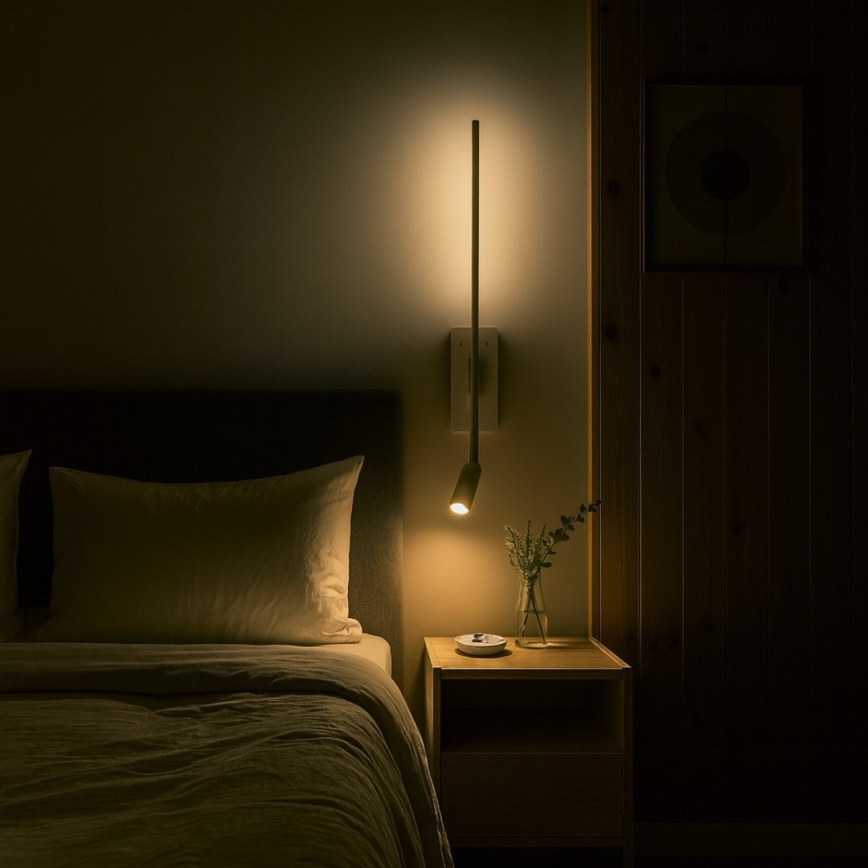 LED Επιτοίχιο φωτιστικό TORCH LED/6W/230V + LED/3W λευκό