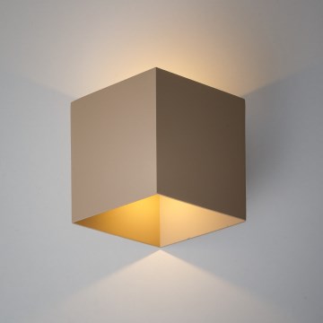 LED Επιτοίχιο φωτιστικό εξωτερικού χώρου CUBE LED/10W/230V IP54 μπεζ
