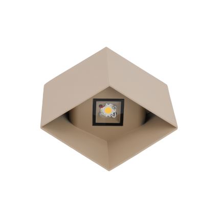 LED Επιτοίχιο φωτιστικό εξωτερικού χώρου CUBE LED/10W/230V IP54 μπεζ