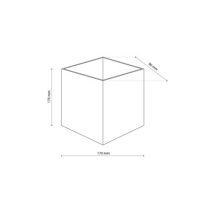 LED Επιτοίχιο φωτιστικό εξωτερικού χώρου CUBE LED/10W/230V IP54 μπεζ