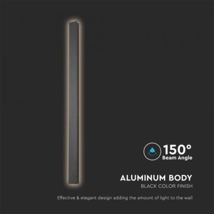 LED επιτοίχιο φωτιστικό εξωτερικού χώρου LED/10W/230V 4000K IP65 51 cm μαύρο