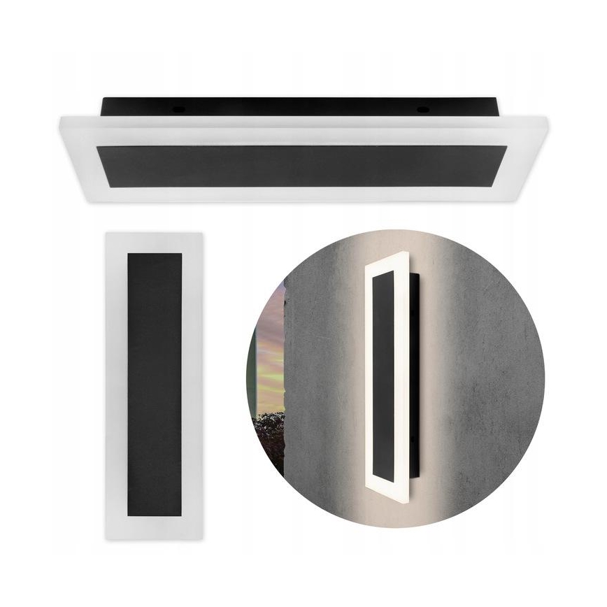 LED Επιτοίχιο φωτιστικό εξωτερικού χώρου LED/19W/230V IP54 μαύρο