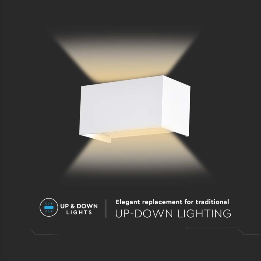 LED επιτοίχιο φωτιστικό εξωτερικού χώρου LED/24W/230V 3000K IP65 λευκό