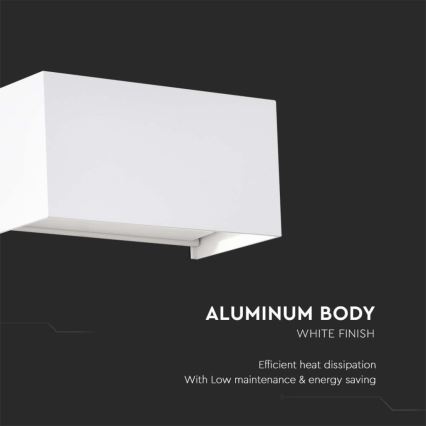 LED επιτοίχιο φωτιστικό εξωτερικού χώρου LED/24W/230V 3000K IP65 λευκό