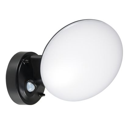 LED εξωτερικό φωτιστικό τοίχου με αισθητήρα κίνησης και λυκόφωτος OLAF LED/10W/230V IP44 μαύρο