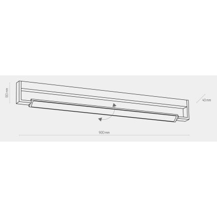 LED Επιτοίχιο φωτιστικό μπάνιου DEKSTER LED/36W/230V IP44 λευκό