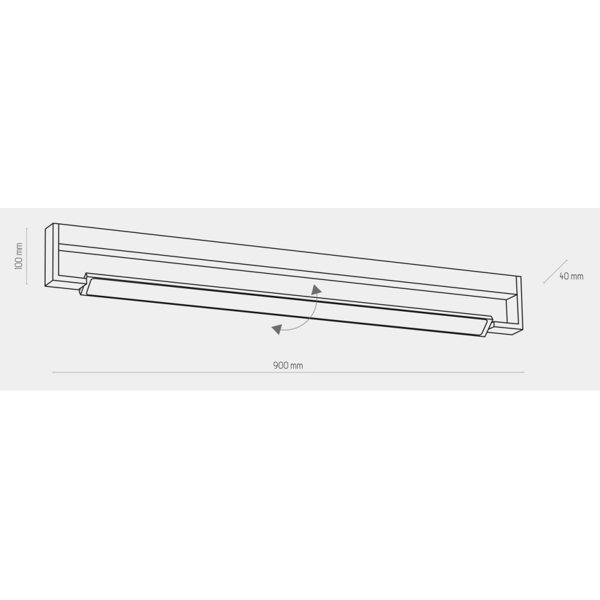LED Επιτοίχιο φωτιστικό μπάνιου DEKSTER LED/36W/230V IP44 λευκό