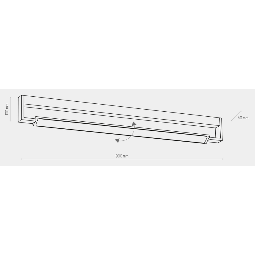 LED Επιτοίχιο φωτιστικό μπάνιου DEKSTER LED/36W/230V IP44 μαύρο