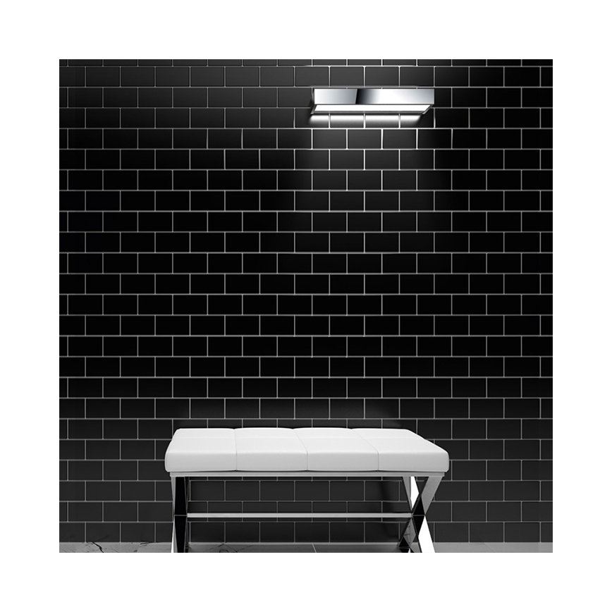 LED επιτοίχιο φωτιστικό μπάνιου LED/9W/230V 40 cm IP44 γυαλιστερό χρώμιο