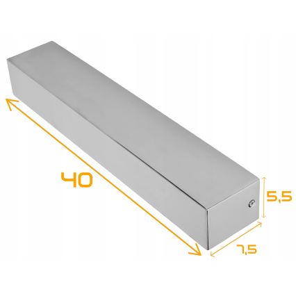 LED επιτοίχιο φωτιστικό μπάνιου LED/9W/230V 40 cm IP44 γυαλιστερό χρώμιο