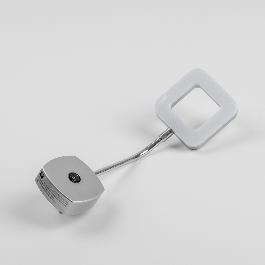 LED Επιτοίχιο φωτιστικό με βύσμα LED/3,2W/230V ματ χρώμιο