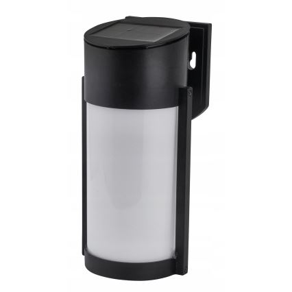 LED επιτοίχιο ηλιακό φωτιστικό LED/3,7V 300 mAh IP44 μαύρο