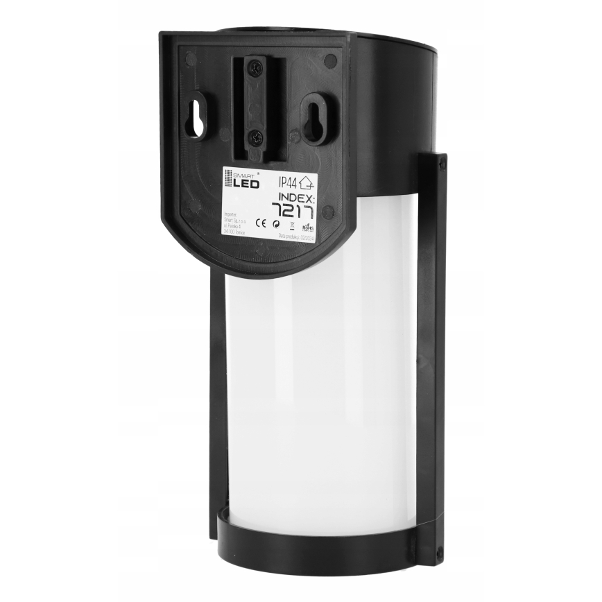 LED επιτοίχιο ηλιακό φωτιστικό LED/3,7V 300 mAh IP44 μαύρο