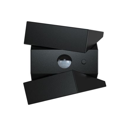 Ηλιακό επιτοίχιο φωτιστικό LED με αισθητήρα LED/2,5W/3,7V 3000/4000/6000K IP65 1200 mAh μαύρο