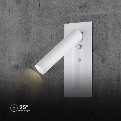 LED επιτοίχιο σποτ φωτιστικό LED/2W/230V 3000K λευκό