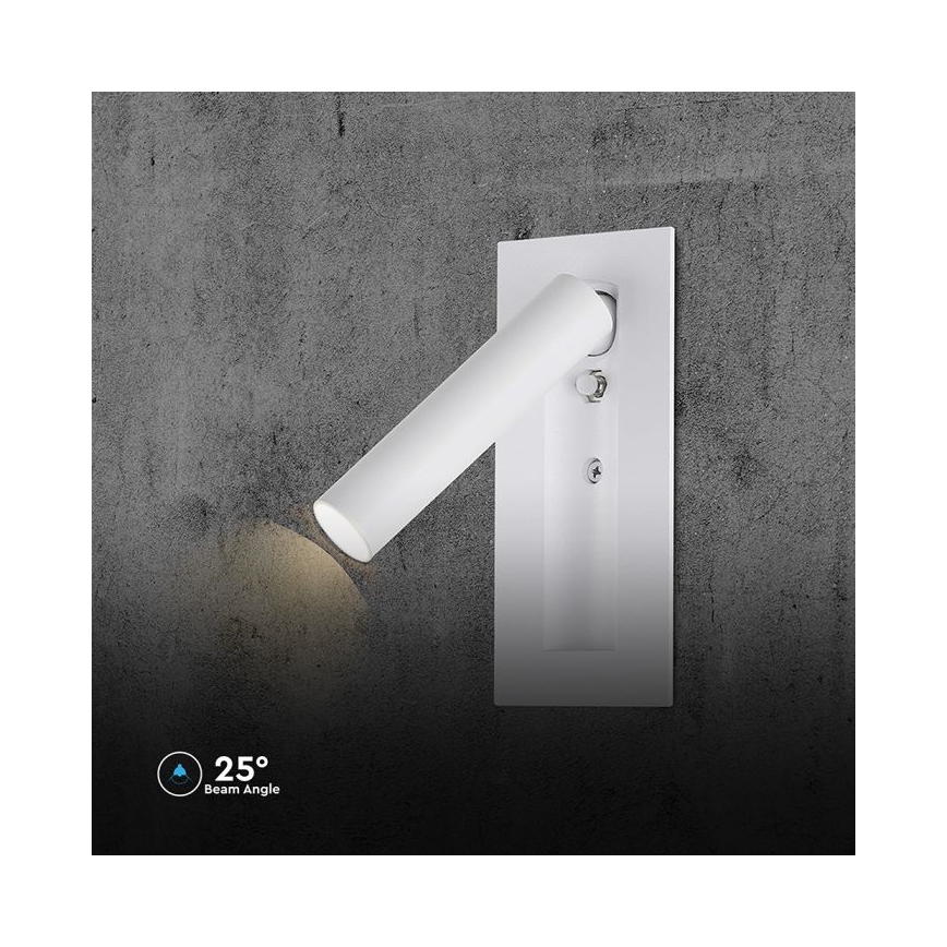 LED επιτοίχιο σποτ φωτιστικό LED/2W/230V 3000K λευκό