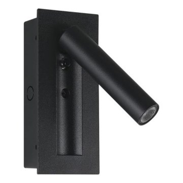 LED επιτοίχιο σποτ φωτιστικό LED/2W/230V 3000K μαύρο