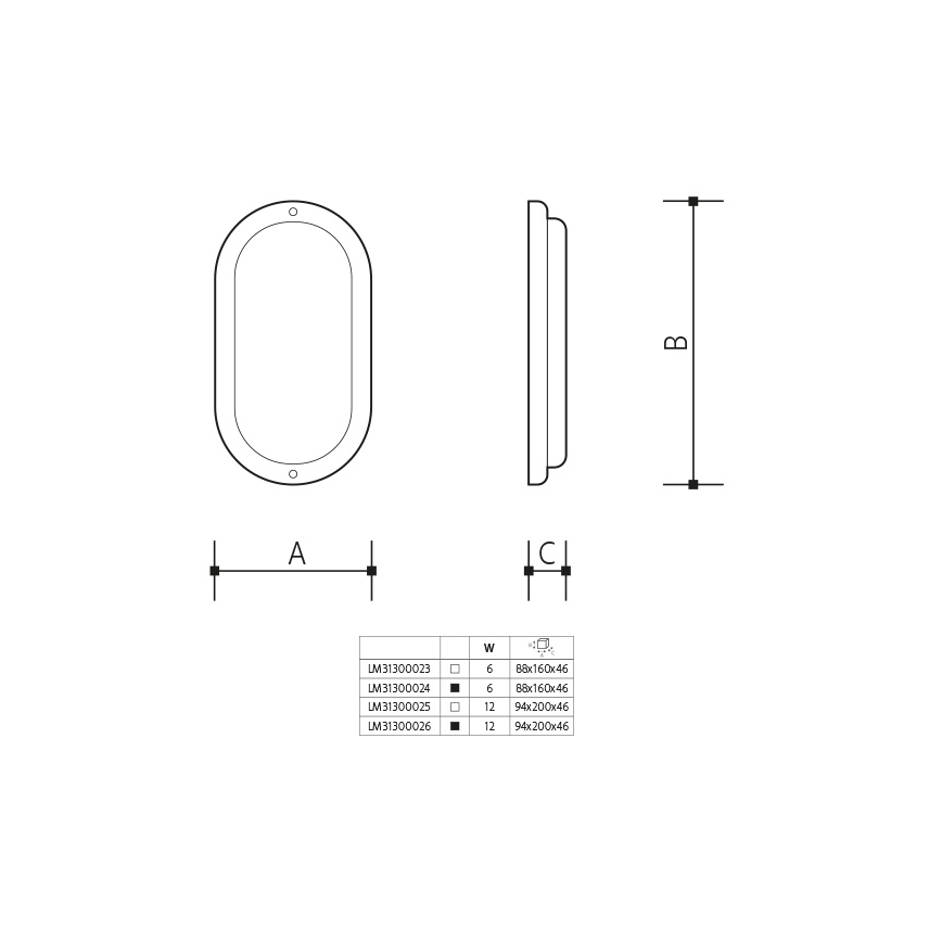 LED επιτοίχιο εξωτερικό φωτιστικό 6W/230V IP54 μαύρο