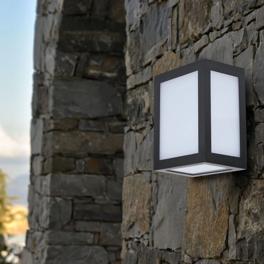 LED Επιτοίχιο εξωτερικό φωτιστικό LED/12W/230V 3000K IP65 μαύρο