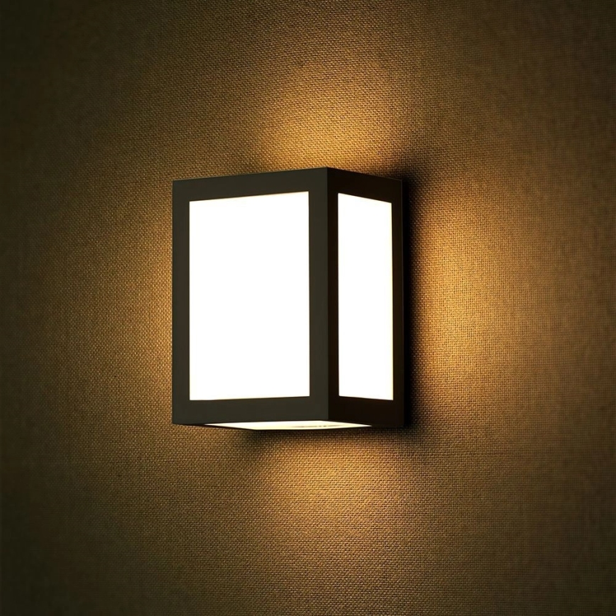 LED Επιτοίχιο εξωτερικό φωτιστικό LED/12W/230V 3000K IP65 μαύρο