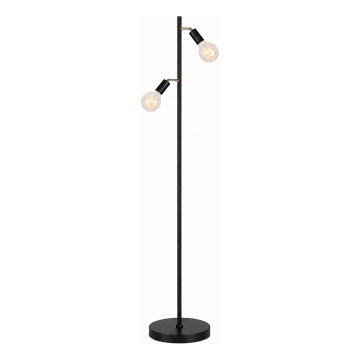 LED επιδαπέδιο φωτιστικό 2xE27/7W/230V 2000K μαύρο/χρυσό