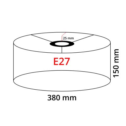 LED Επιδαπέδιο φωτιστικό TUNJA 1xE27/20W/230V Ø 38 cm μαύρο/καφέ