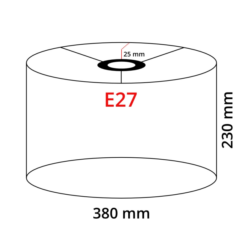 LED Επιδαπέδιο Φωτιστικό TUNJA 1xE27/20W/230V Ø 38 εκ. μαύρο/λευκό