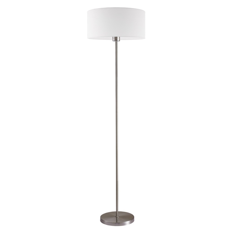 LED επιδαπέδιο φωτιστικό TUNJA 1xE27/20W/230V διάμ. 38 cm ματ χρώμιο/λευκό