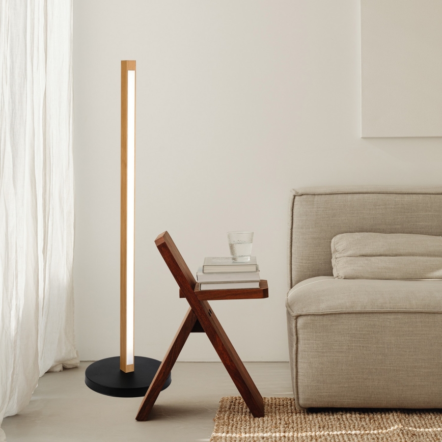 LED Επιδαπέδιο φωτιστικό VERDE LED/18W/230V 3000K δρυς/μαύρο