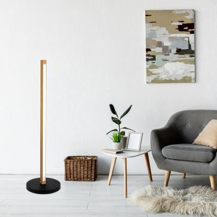 LED Επιδαπέδιο φωτιστικό VERDE LED/18W/230V 3000K δρυς/μαύρο