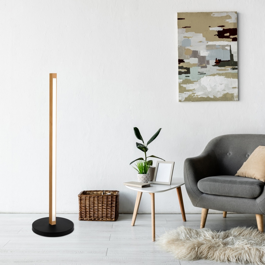 LED Επιδαπέδιο φωτιστικό VERDE LED/18W/230V 3000K δρυς/μαύρο