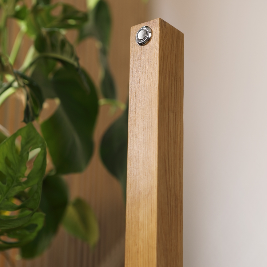 LED Επιδαπέδιο φωτιστικό VERDE LED/18W/230V 3000K δρυς/μαύρο