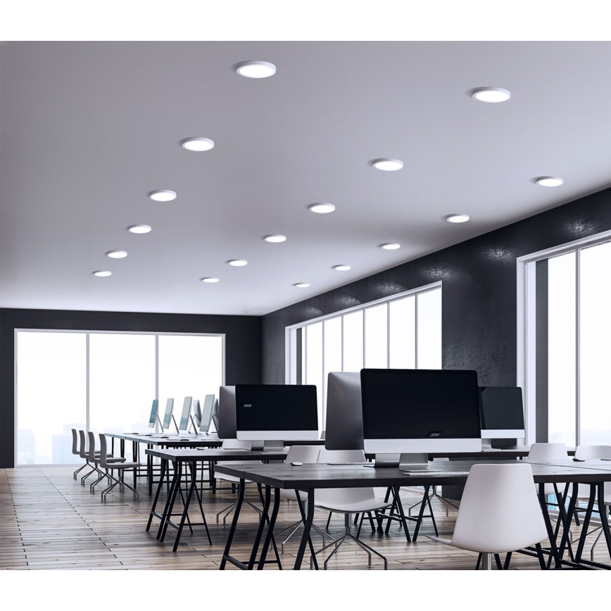 LED εντοιχισμένο φωτιστικό οροφής ALGINE 2-σε-1 LED/12W/230V 3000K λευκό