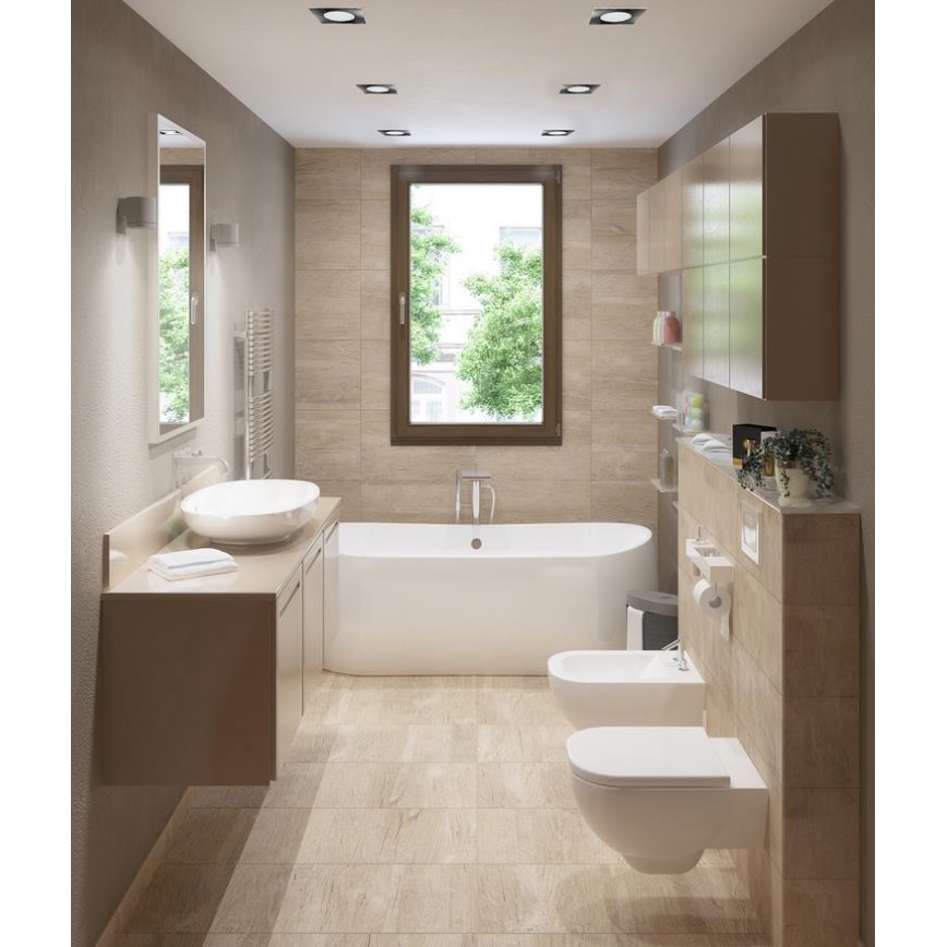 LED εντοιχισμένο φωτιστικό μπάνιου BONO LED/8W/230V 4000K IP65 ματ χρώμιο