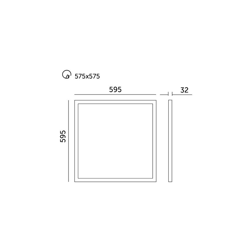 LED εντοιχιζόμενο πάνελ οροφής DAVRO LED/40W/230V 4000K 59,5x59,5 cm λευκό