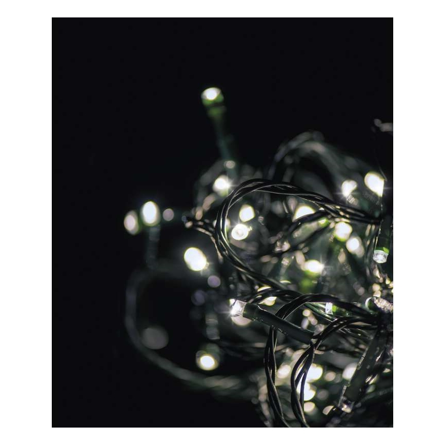 LED Εξωτερικά Χριστουγεννιάτικα λαμπάκια CHAIN 180xLED/8 λειτουργίες 8m IP44 ψυχρό λευκό