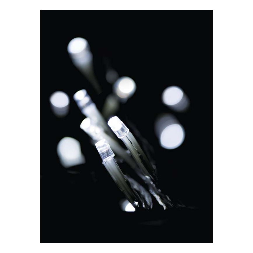 LED Εξωτερικά Χριστουγεννιάτικα λαμπάκια CHAIN 180xLED/8 λειτουργίες 8m IP44 ψυχρό λευκό