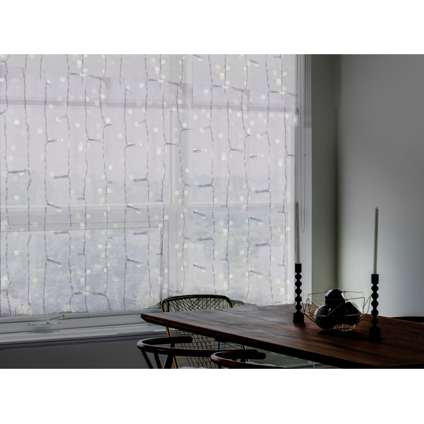 LED εξωτερική κουρτίνα CURTAIN 480xLED/8,4W/230V 3x3 m IP44 ψυχρό λευκό