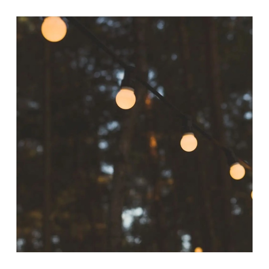 LED Εξωτερική σειρά STRING 5μ 10xLED/0,5W/230V IP44 3000K