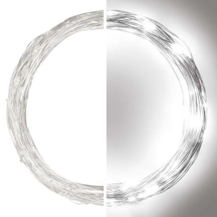 LED εξωτερική γιρλάντα 100xLED/15m IP44 ψυχρό λευκό