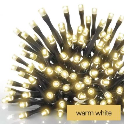 LED Εξωτερική  γιρλάντα 100xLED/1x2m IP44 ζεστό λευκό